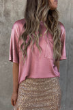 Apricot Chest Pocket Loose Fit T Shirt Tops/Tops & Tees