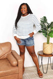 Double Take Striped Long Sleeve Round Neck Top 