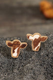 Bull Head Alloy Stud Earrings 