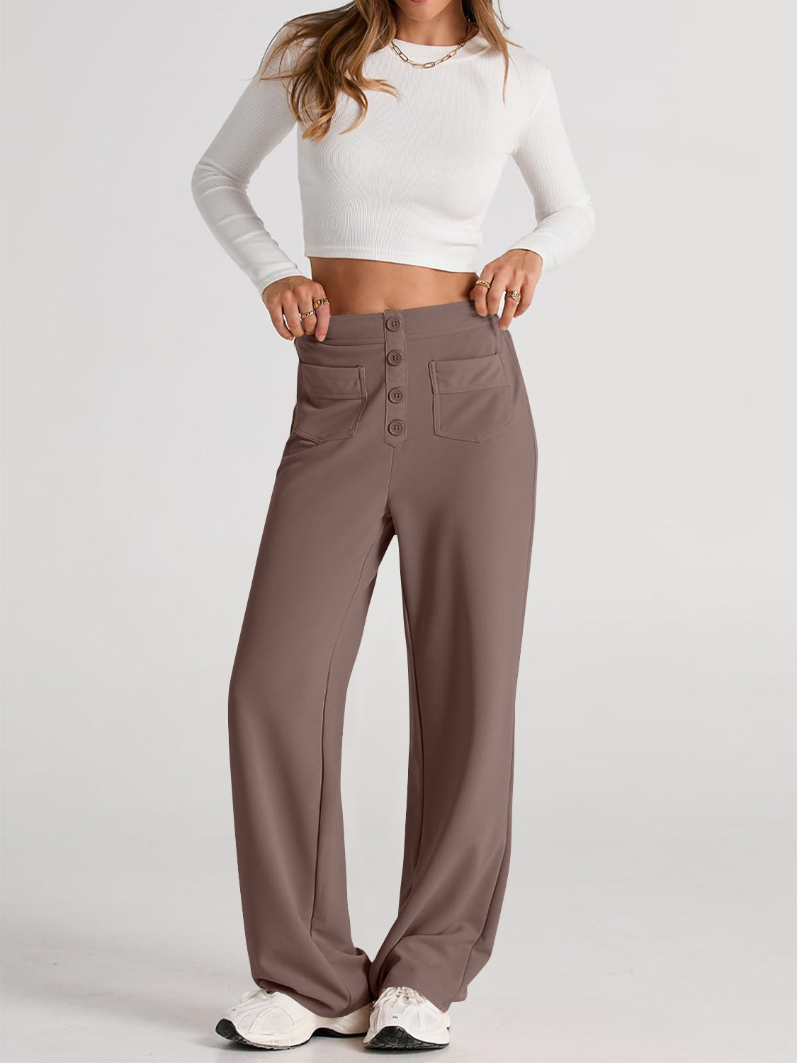 High Waist Wide Leg Pants Pants