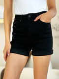 Judy Blue Full Size High Waist Tummy Control Cuffed Denim Shorts 