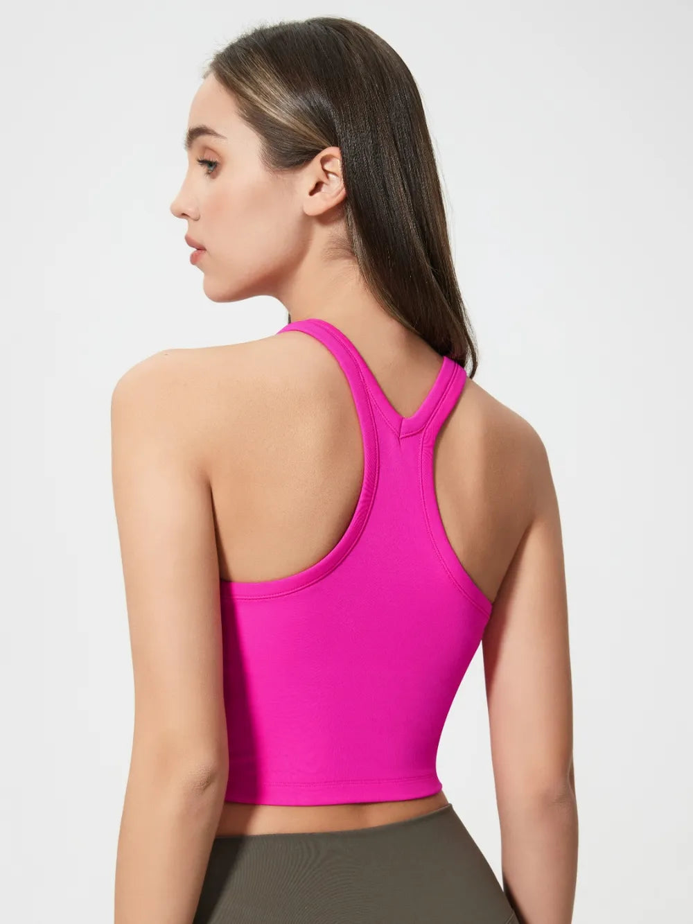 Millennia Scoop Neck Active Tank with Detachable Chest Pads 