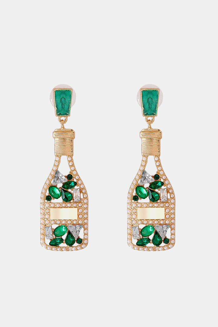 Wine Shape Zinc Alloy Acrylic Dangle Earrings 