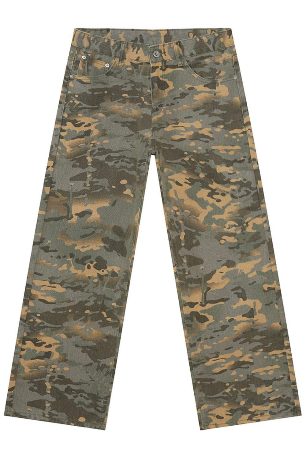 Camouflage Jeans with Pockets 