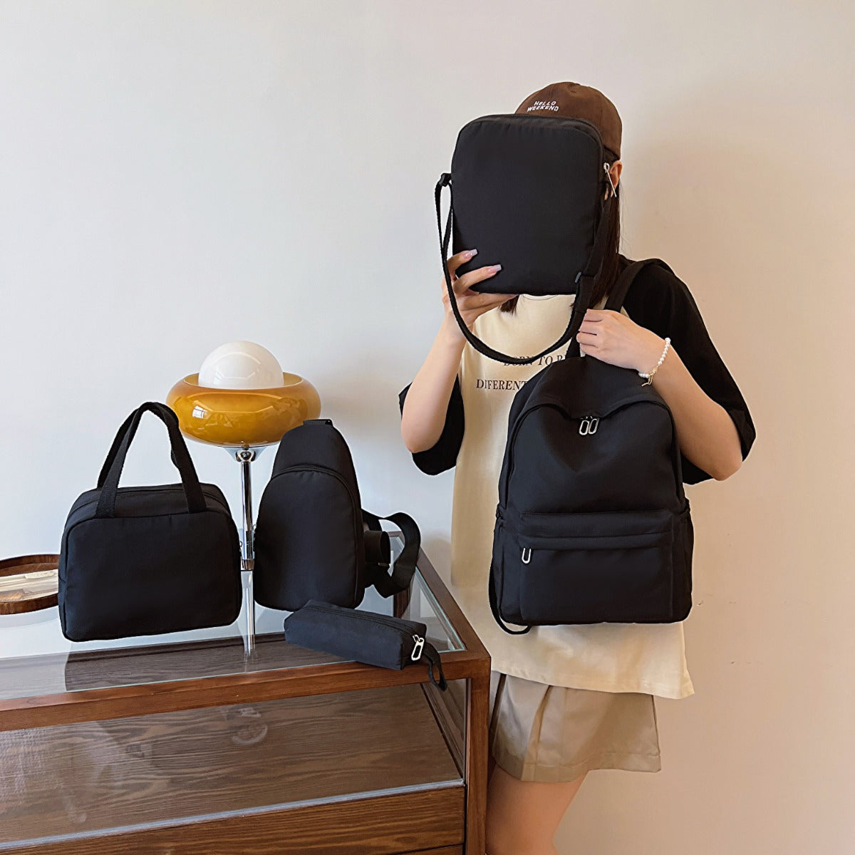 Cloth 5 Piece Bag Set 