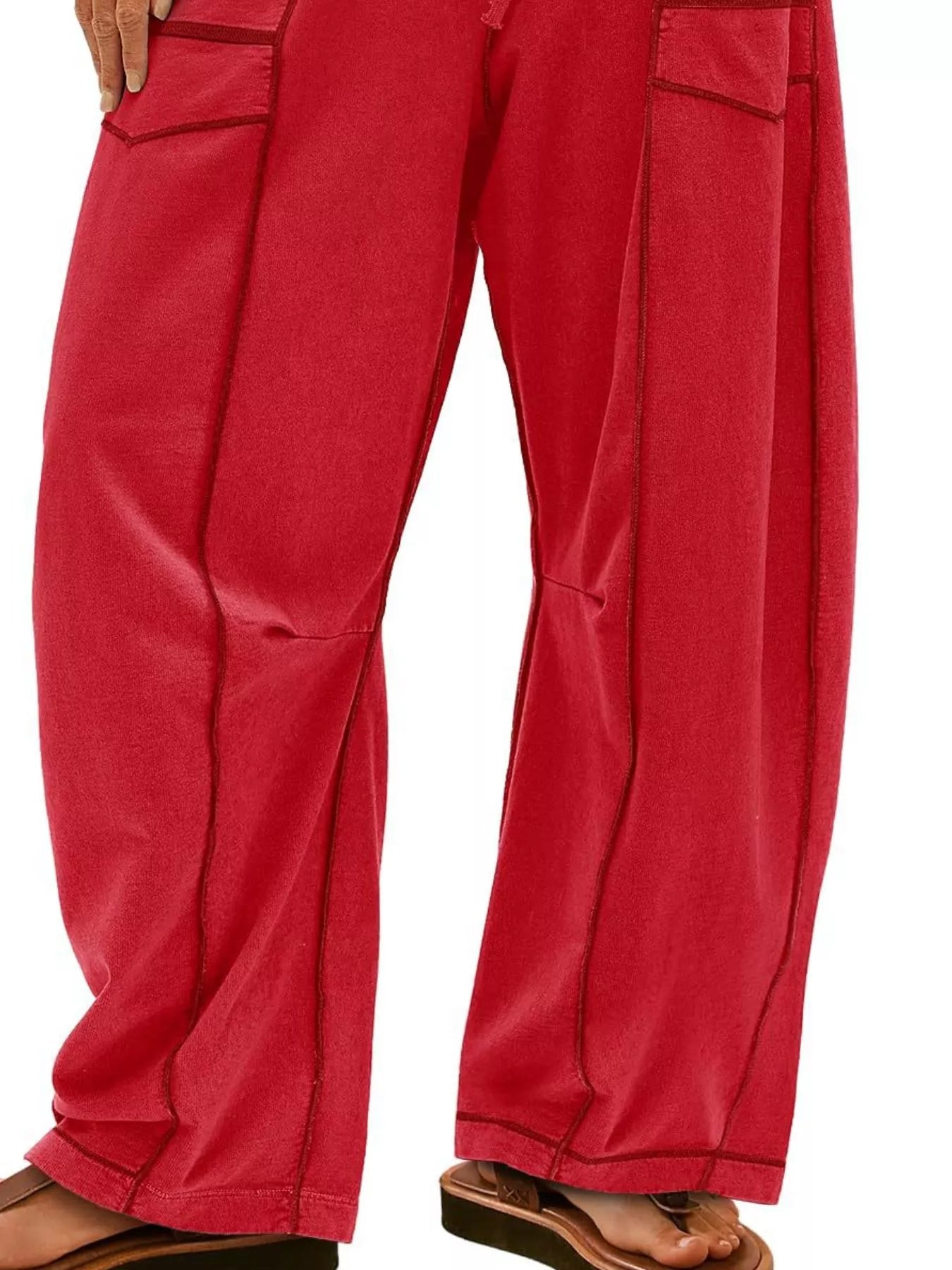 Drawstring Wide Leg Pants 