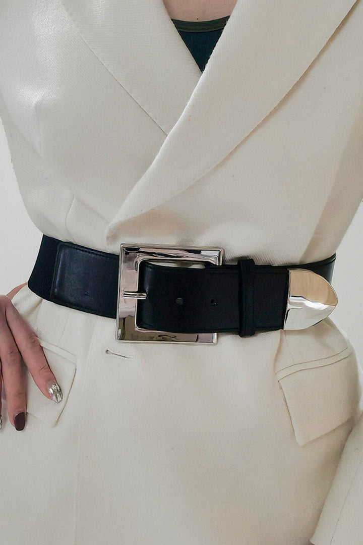 Zinc Alloy Buckle PU Leather Belt 
