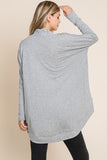 BOMBOM Open Front Long Sleeve Cocoon Cardigan 