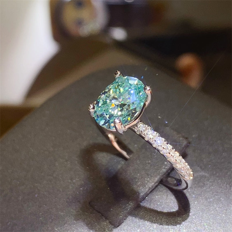 2 Carat Moissanite Zircon 925 Sterling Silver Ring 