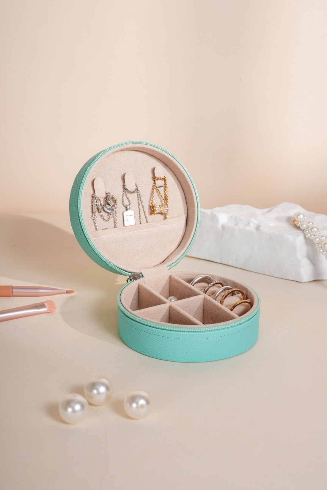 PU Leather Jewelry Storage Box 