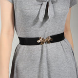 Alloy Buckle Elastic Belt 