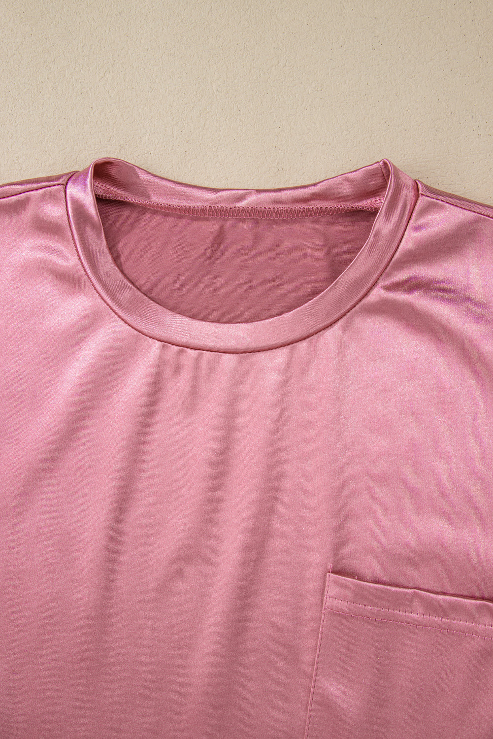 Apricot Chest Pocket Loose Fit T Shirt Tops/Tops & Tees