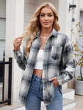 Mandy Plaid Collared Neck Long Sleeve Shirt 