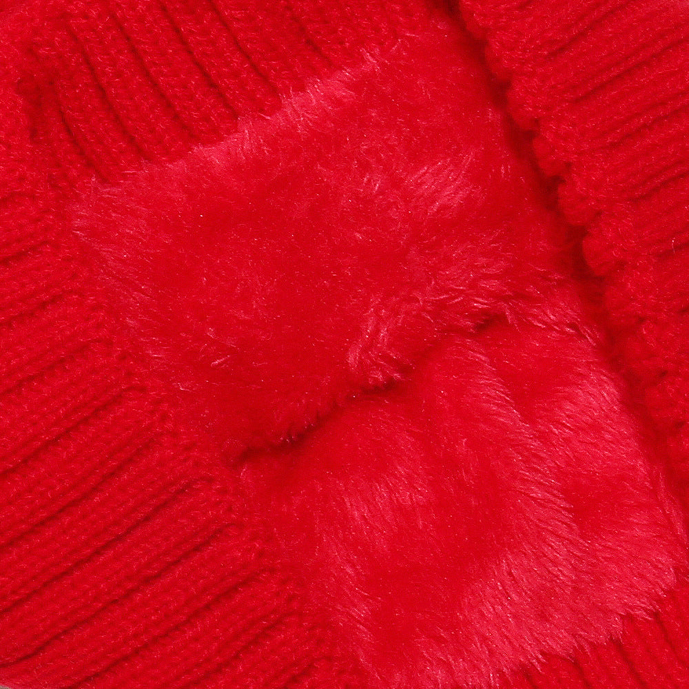 Cable Knit Winter Hat with Pompom 