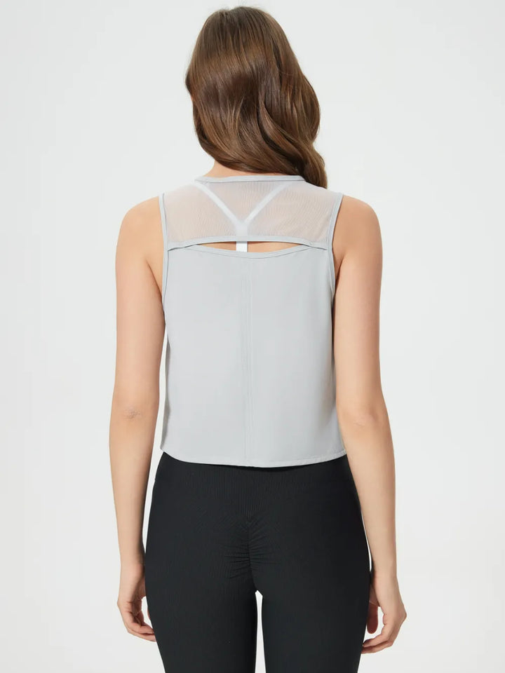 Millennia Round Neck Cropped Active Tank 