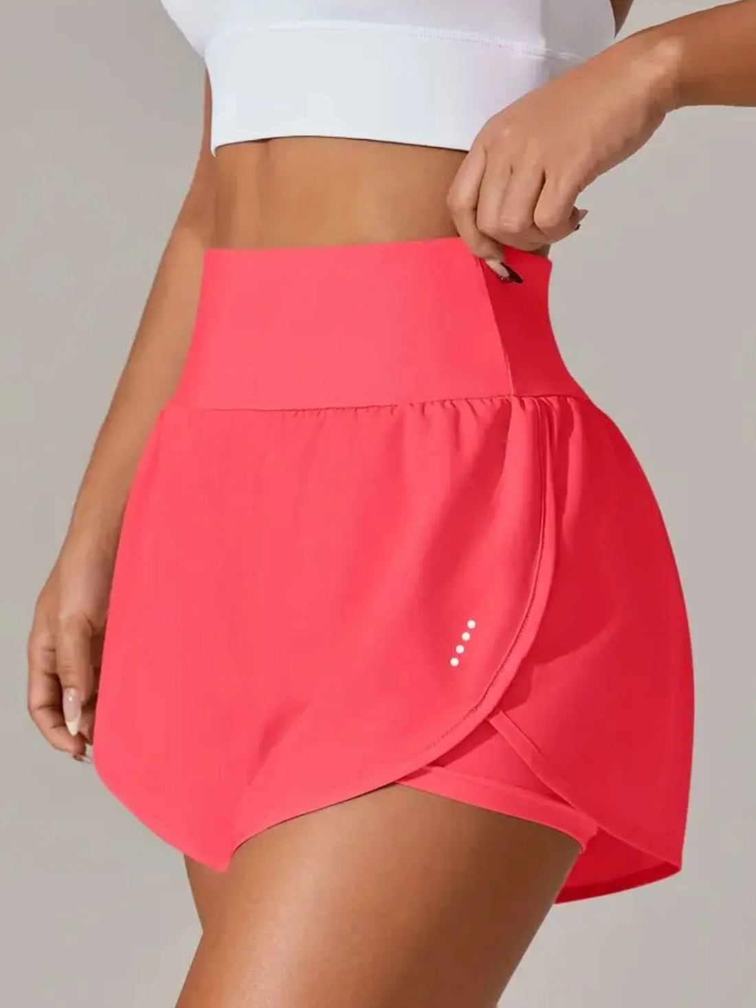 Pocketed High Waist Active Shorts 