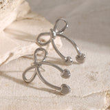 Stainless Steel Bow Earrings 