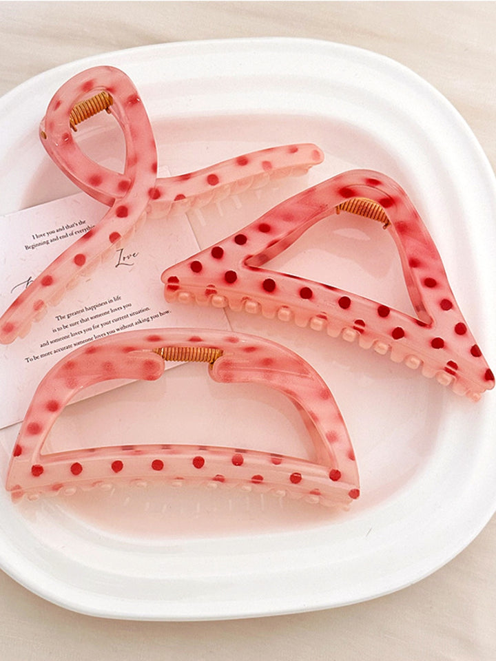 PC Polka Dot Hair Claw Clip 