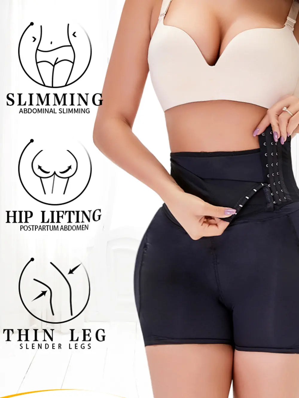 Full Size Hook and eye Shaping Shorts Lingerie & Nightwear