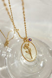Flower Shell Pendant Copper Necklace 
