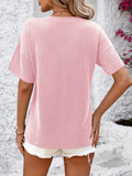 Mandy V-Neck Dropped Shoulder T-Shirt 