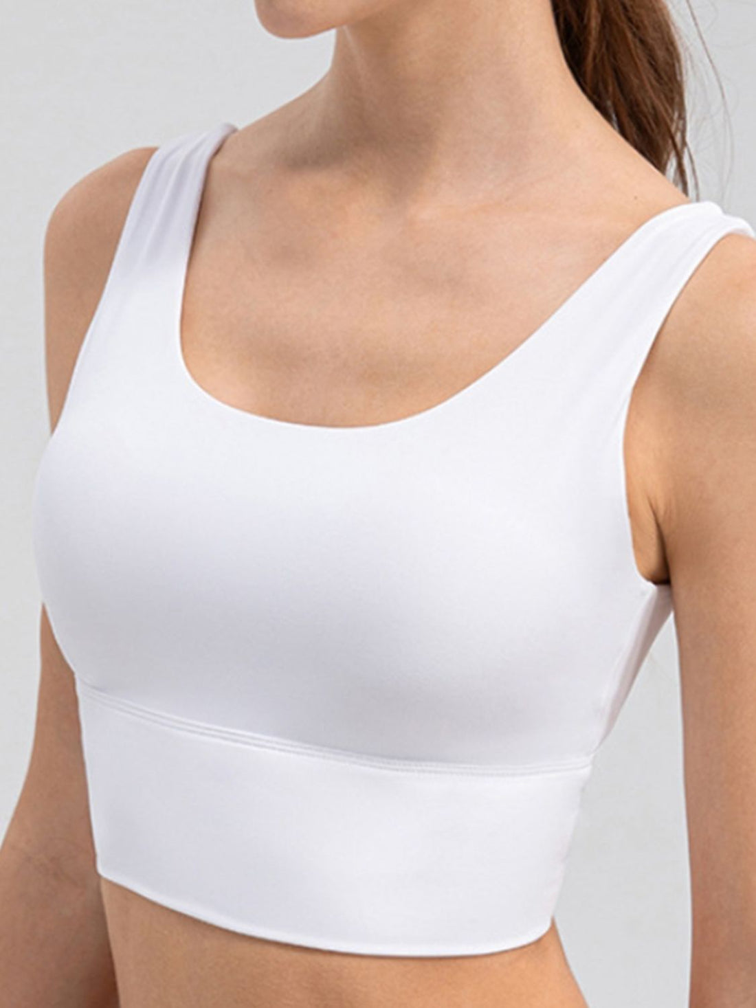 Scoop Neck Wide Strap Active Tank 