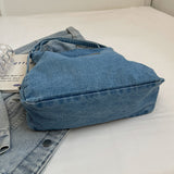 Adjustable Strap Denim Shoulder Bag 