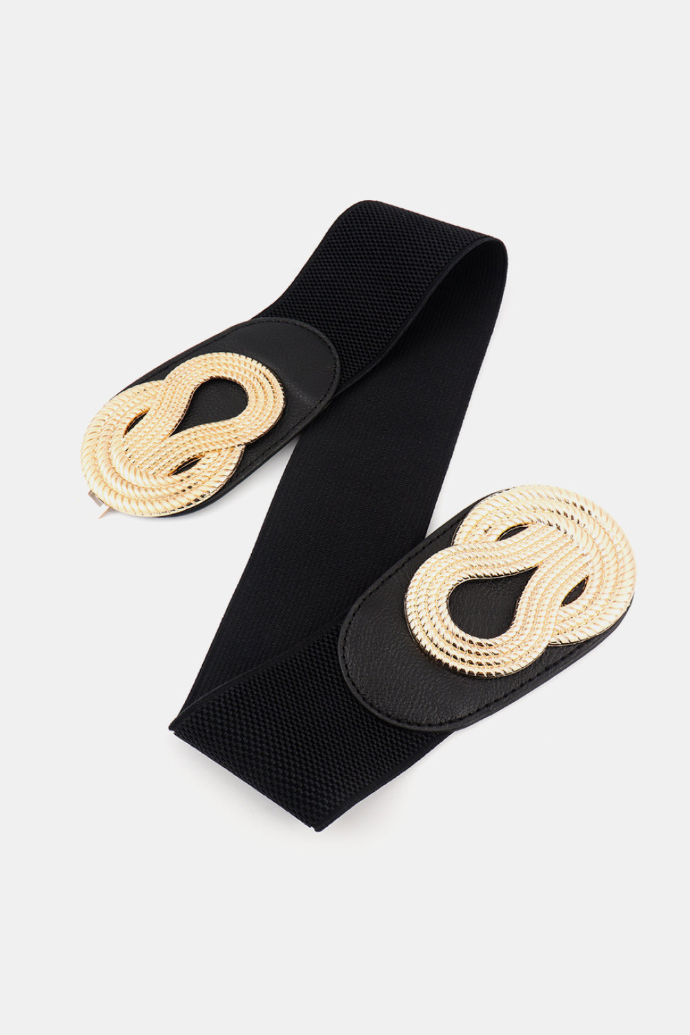 Twisted Alloy Buckle Wide Belt 