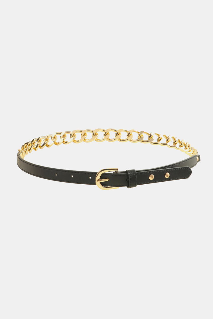 PU Leather Chain Belt 