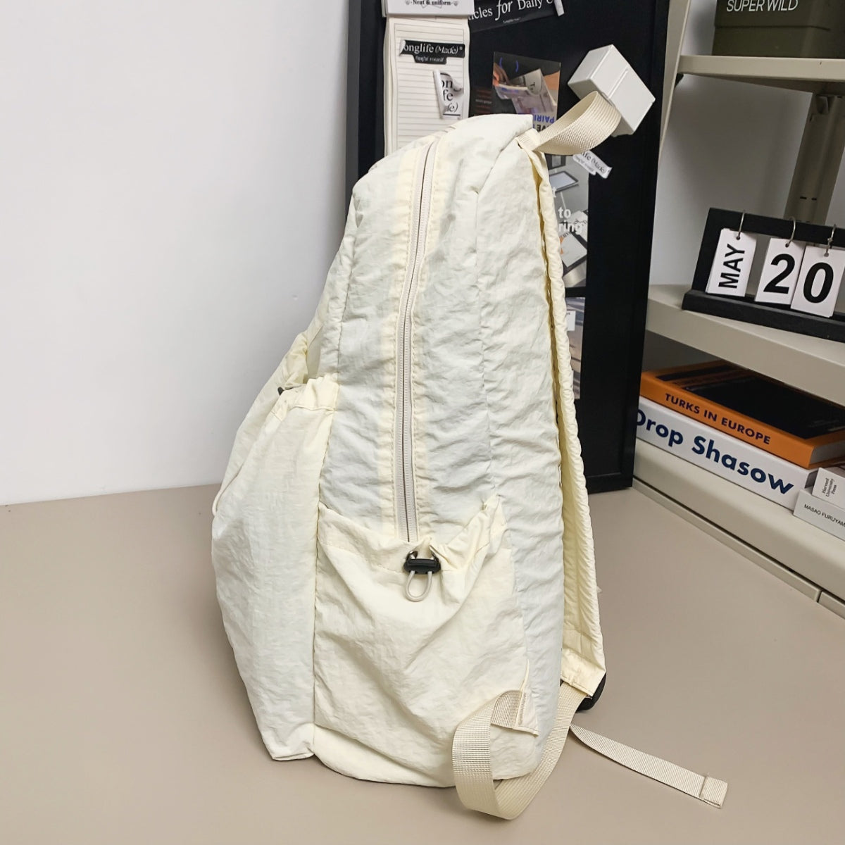 Drawstring Nylon Backpack Bag 