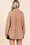 Mittoshop Mineral Wash French Terry Elbow Patch Shacket 