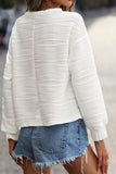 Texture Round Neck Long Sleeve Sweatshirt 