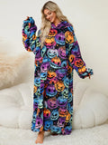 Fuzzy Pocketed Long Sleeve Hooded Lounge Dress Lingerie & Nightwear