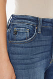 Kancan Raw Hem High Waist Cropped Jeans 