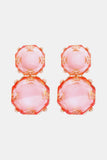 Geometrical Shape Zinc Alloy Frame Dangle Earrings 