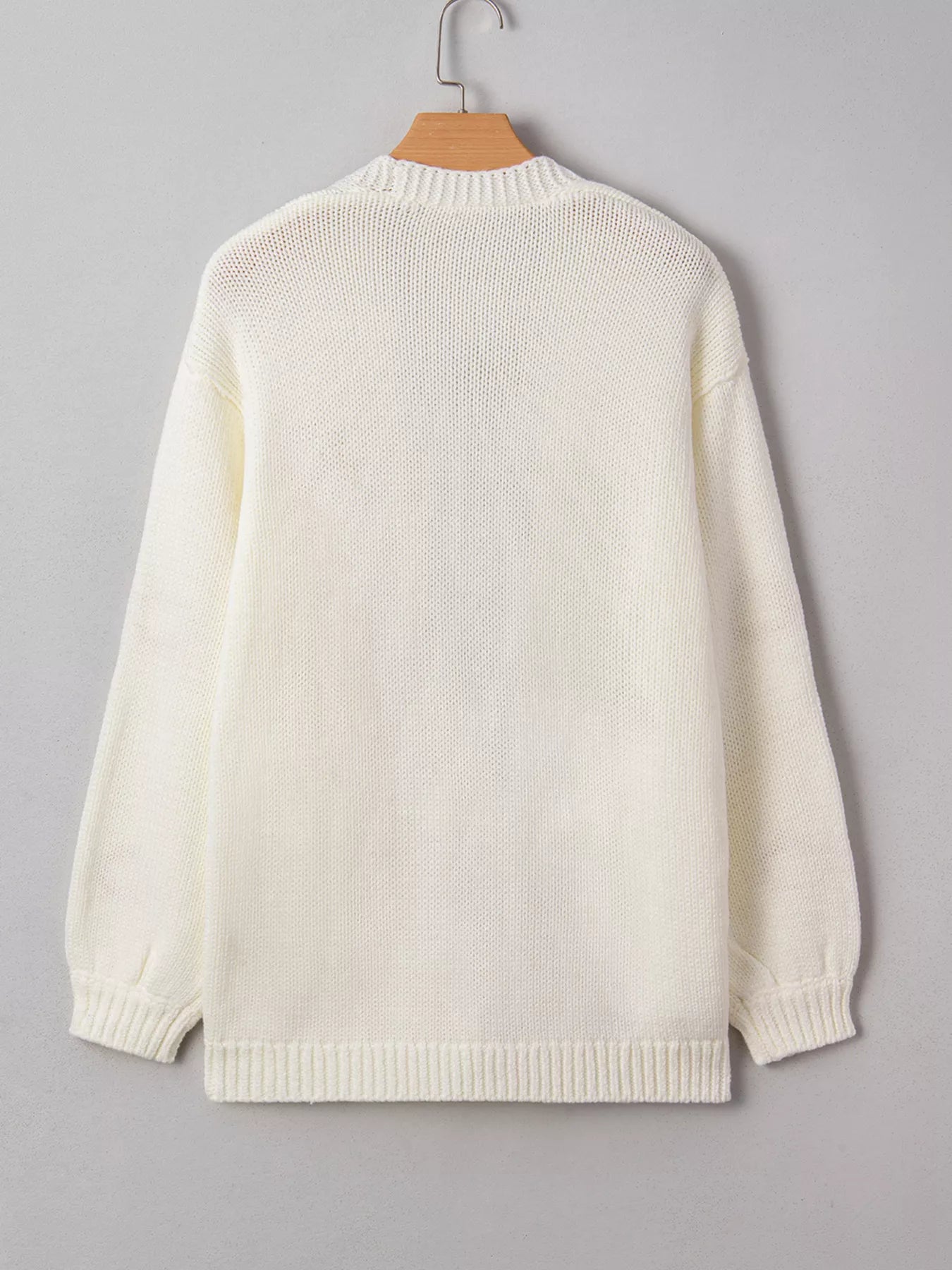 Halloween Pumpkin Embroidered Knit Cardigan 