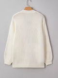 Halloween Pumpkin Embroidered Knit Cardigan 