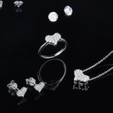Moissanite 925 Sterling Silver Heart Ring 