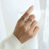 Synthetic Pearl Titanium Steel Ring 
