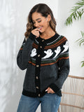 Ghost Button Up Long Sleeve Cardigan 