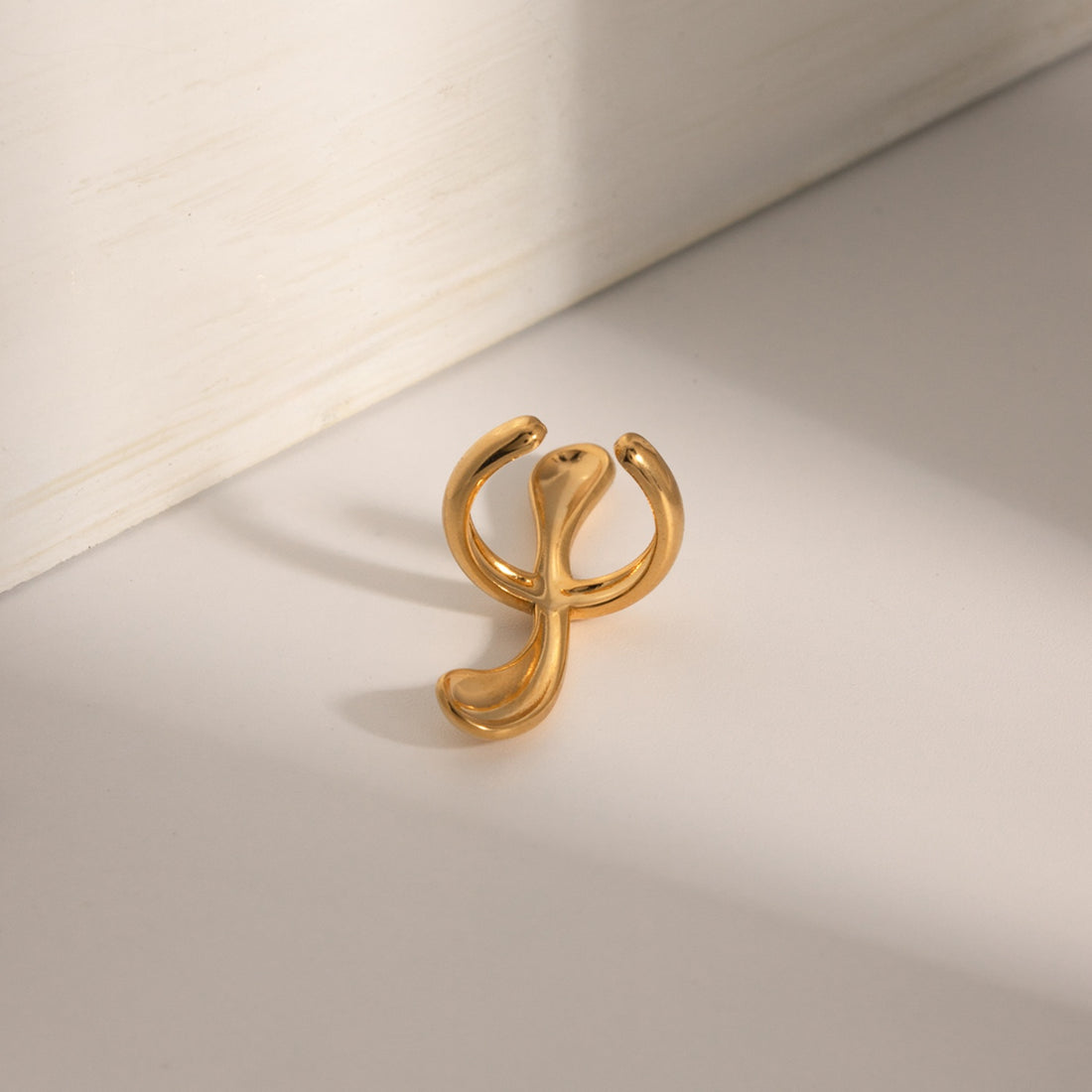 18K Gold-Plated Stainless Steel Cuff Earrings 