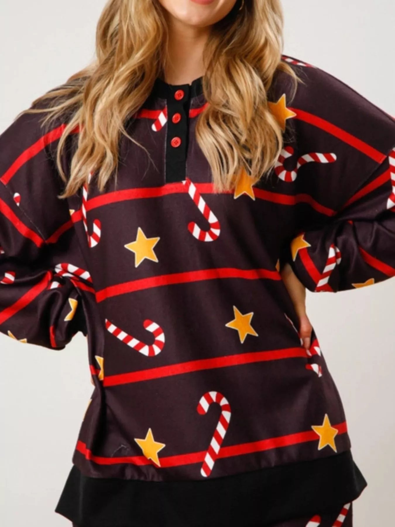 Christmas Long Sleeve Top and Pants Lounge Set Lingerie & Nightwear