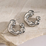 Stainless Steel C-Hoop Earrings 