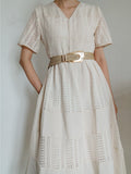 Irregular Buckle Braid Belt 