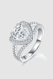 1 Carat Moissanite 925 Sterling Silver Heart Ring Accessories