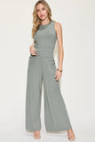 Basic Bae Full Size Ribbed Tank and Wide Leg Pants Set 