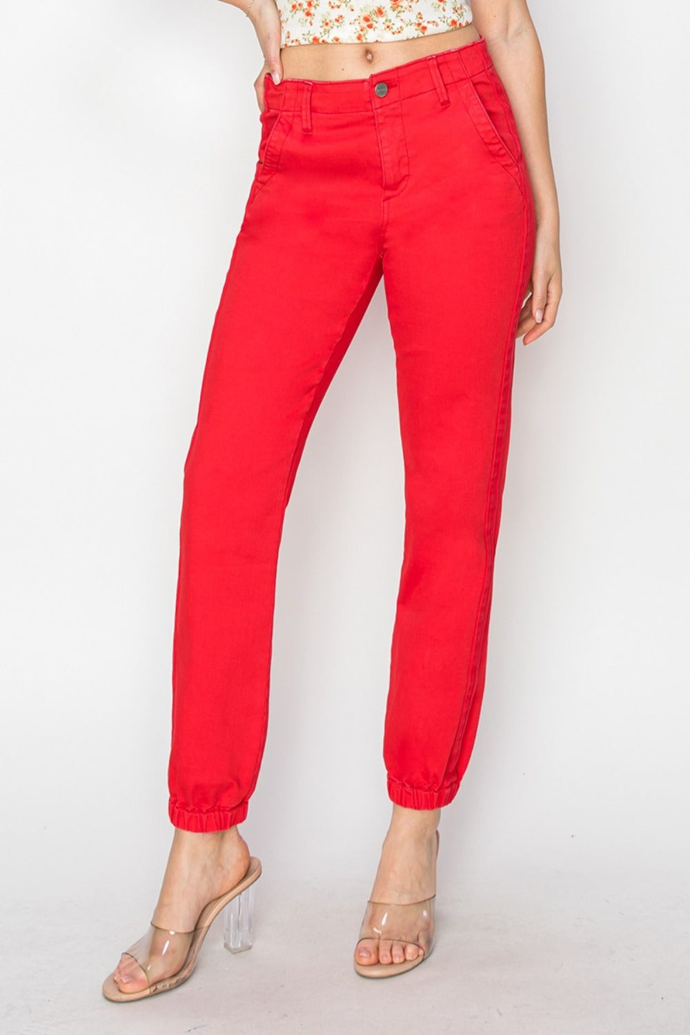 RISEN Full Size High Waisted Jogger Jeans 
