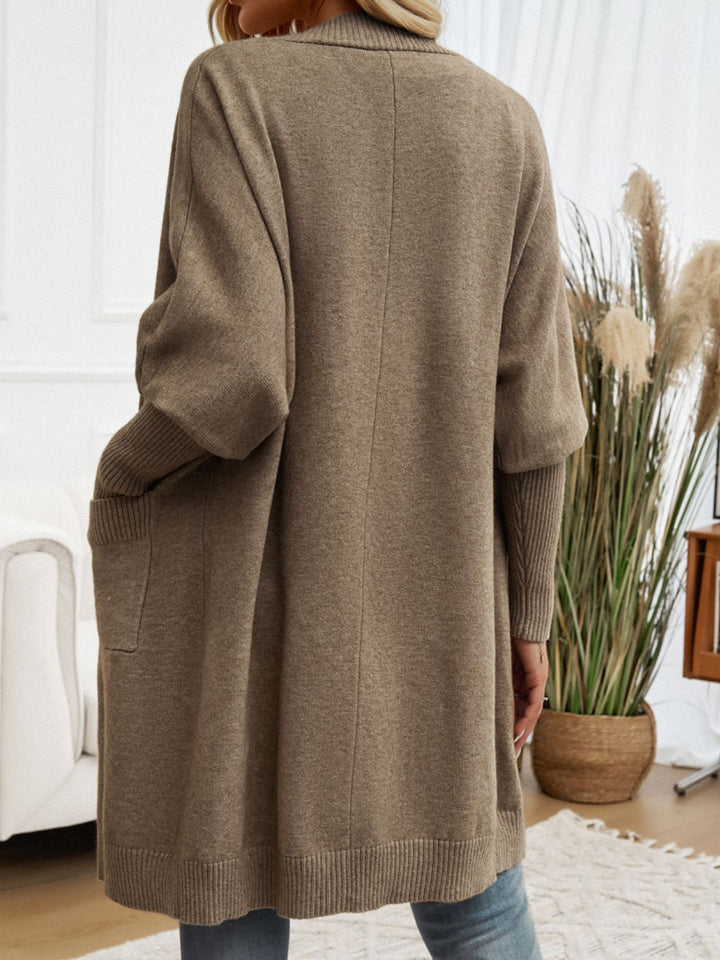 Devine Open Front Long Sleeve Cardigan 