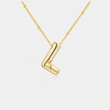 Gold-Plated Bubble Initial Necklace 