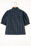 Puff Sleeve Frilled Trim Elegant Blouse 